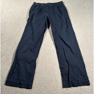 Polo Ralph Lauren Chino Pant Women 28x26 Blue Classic Pleated Casual Preppy‎